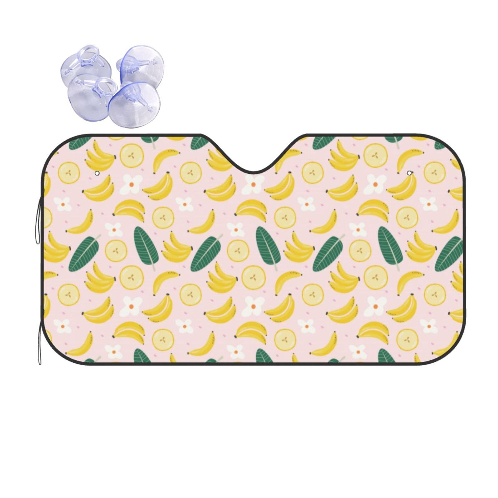 Banana Dot Pattern Print Car Sun Shade