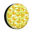 Kdxio Bananas On A Striped for Tire Cover Wheel Protectors Tyre Covers