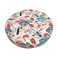 thumbnail image 1 of Kdxio Barbecue Print Stool Covers Round,Stretch Round Bar Stool Covers Washable Bar Stool Cushion Slipcover for 12-15 Inch Chair, 1 of 5