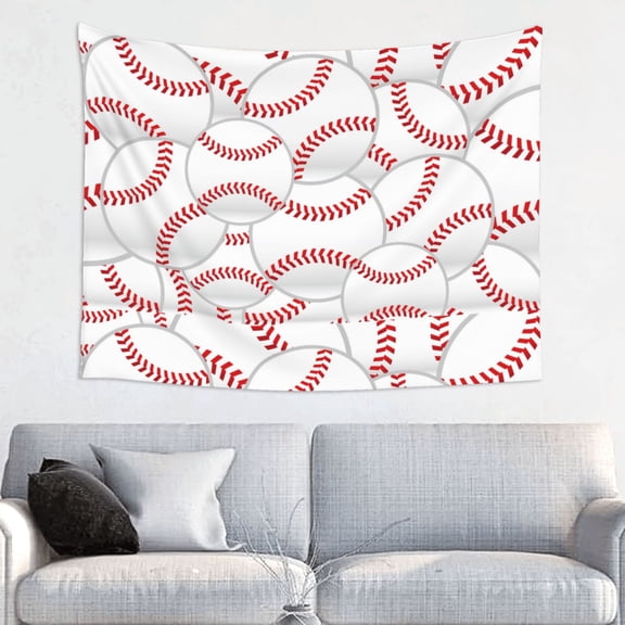 Kdxio Baseballs Wall Hanging Tapestries Banner For Bedroom College Dorm Home Living Room Party Decor 29X37 In