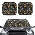 thumbnail image 1 of Kdxio Basketball Print 2-Piece Sun Shade Front Windshield - Foldable Car Front Window Sunshades For Most Sedans Suv Truck, 1 of 6