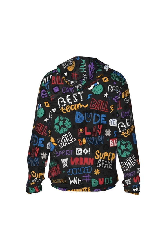 Basketball Print Women Men Sun Protection UPF 50+ Jackets Zip Up Long Sleeve Hoodie Hiking Lightweight with Pockets