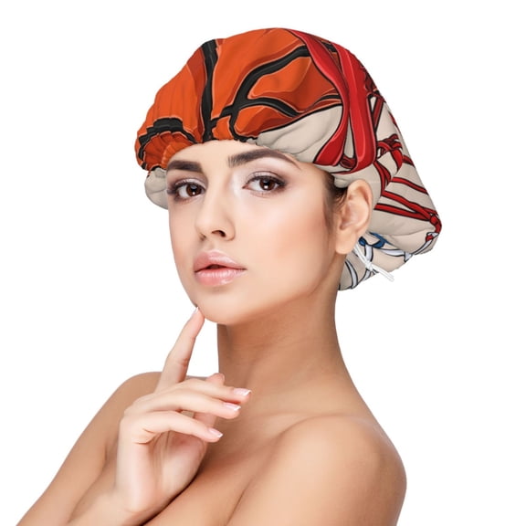 Kdxio Basketball Shot Pattern Satin Bonnet Silk Bonnet Hair Bonnet for Sleeping Hair Bonnets for Women Curly Natural Hair
