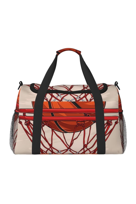 Basketball Shot Travel Duffel Bag Gym Bag Weekender Travel Bag Gym Bag for Women &Men Airplane Travel Essentials for Flying