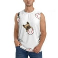 thumbnail image 1 of Kdxio Bbaseball Dog for Men's Muscle T-shirt,Sleeveless for Workout Running Athletic Gym Lounge Casual, 1 of 7