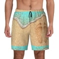 thumbnail image 1 of Kdxio Beach Footprint Print Men'S Swim Trunks With Compression Liner 7 Inch Inseam Quick Dry Swim Shorts, 1 of 7