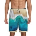 thumbnail image 1 of Kdxio Beach Print Mens Sleep Shorts Bottoms Soft Comfy Pajama Wear Pants with Drawstring Pockets, 1 of 7