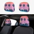 thumbnail image 1 of Kdxio Beach with Palm Trees Pattern Print 2 Piece Car Head Rest Covers Set Auto Front/Rear Seats Headrest Cover Universal Fit Most Cars,Sedan, SUV, 1 of 9