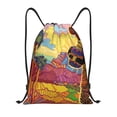 thumbnail image 1 of Kdxio Beautiful African Woman Print Drawstring Backpack Bag,Waterproof Draw String Back Sack, Gym Drawstring Bags Swim Bag For Unisex, 1 of 9