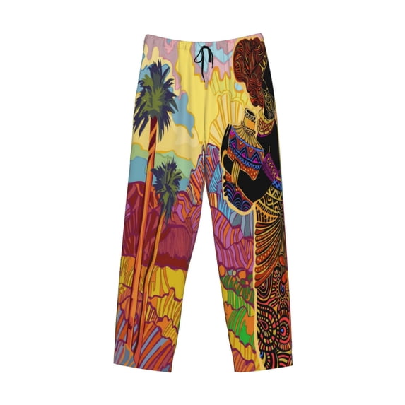 Kdxio Beautiful African Woman Print Men's Sleep Pajama Pant Lounge Pants with Pockets