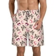 thumbnail image 1 of Kdxio Beautiful Butterflies and Hearts Pattern Mens Casual Shorts - Drawstring Summer Beach Sports Shorts for Men, 1 of 1