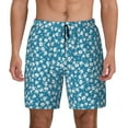 thumbnail image 1 of Kdxio Beautiful Floral Print Men's Swim Trunks with Compression Liner 7 Inch Inseam Quick Dry Swim Shorts, 1 of 7