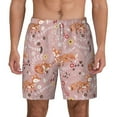 thumbnail image 1 of Kdxio Beautiful Fox Print Men'S Swim Trunks With Compression Liner 7 Inch Inseam Quick Dry Swim Shorts, 1 of 7
