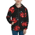 thumbnail image 1 of Kdxio Beautiful Red Ladybug Pattern Kids Boys Girls Zip Up Hoodie 3D Printed Hooded Sweatshirt Hoody Coat with Pocket 7-12 Y-Small, 1 of 6