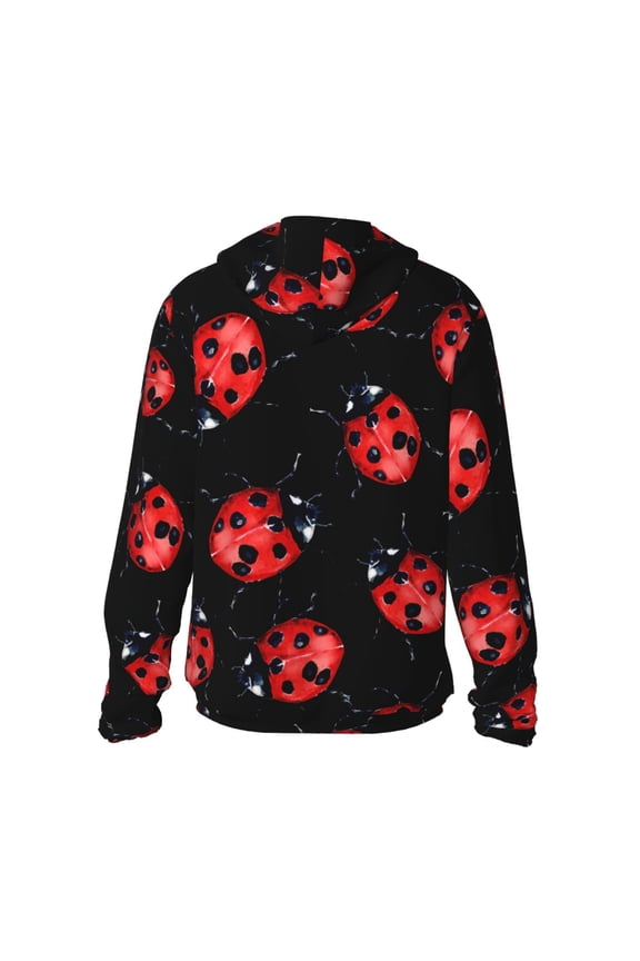 Beautiful Red Ladybug Print Women Men Sun Protection UPF 50+ Jackets Zip Up Long Sleeve Hoodie Hiking Lightweight with Pockets