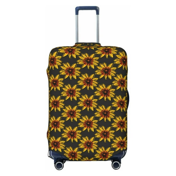 Kdxio Beautiful Sunflower Pattern Luggage Cover for Travel,Elastic and Durable,Fits 18-32 Inch,Anti-Scratch Suitcase Protector-No luggage included