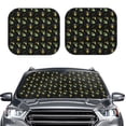 thumbnail image 1 of Kdxio Bee Floral Print 2-Piece Sun Shade Front Windshield - Foldable Car Front Window Sunshades For Most Sedans Suv Truck, 1 of 6