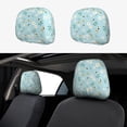 thumbnail image 1 of Kdxio Bee Flower Pattern Print 2 Piece Car Head Rest Covers Set Auto Front/Rear Seats Headrest Cover Universal Fit Most Cars,Sedan, SUV, 1 of 9