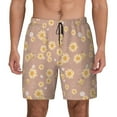 thumbnail image 1 of Kdxio Bee Gnome Print Men's Swim Trunks with Compression Liner 7 Inch Inseam Quick Dry Swim Shorts, 1 of 5