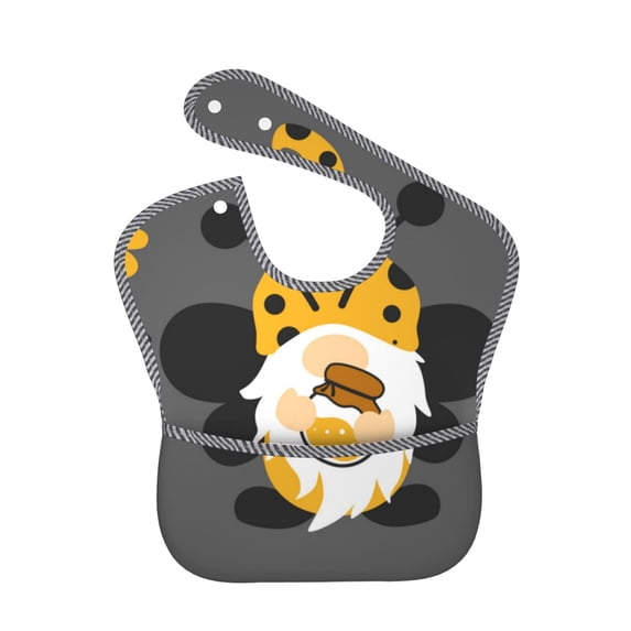 Kdxio Bee Gnome With Sunflower Bibs For Babies, Baby Bibs for Eating, Toddler Bibs, Waterproof Bibs, Feeding Bibs, for Toddlers, Boys, Girls