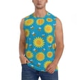 thumbnail image 1 of Kdxio Bee Sunflower for Men's Muscle T-shirt,Sleeveless for Workout Running Athletic Gym Lounge Casual, 1 of 7