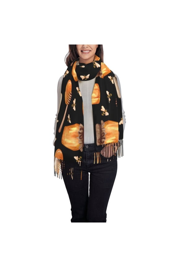 Bee and Honey Women's Scarf Womens Winter Scarf, Fashion Scarfs for Women, Shawls and Wraps, Long Blanket Scarf