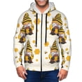 thumbnail image 1 of Kdxio Beekeeper Gnome Holding A Glass Print Men Hoodies Casual Hoodies for Men with Zip Pockets Full Zip Long Sleeve Sweatshirt Sports Hooded Jacket-Small, 1 of 5