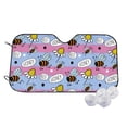 thumbnail image 1 of Kdxio Bees And Daisies Striped Print Windshield Sun Shade,UV Rays and Sun Heat Protection,Sunshade for Car Windshield,Car Shade Front Windshield - Small, 1 of 6