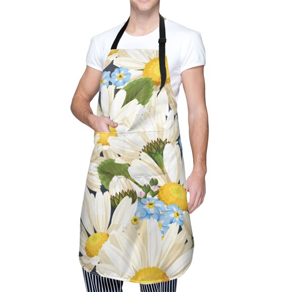 Kdxio Bees Collecting Nectar Apron with Pockets Adjustable Kitchen Aprons for Men Women Waterproof Aprons for Cooking,Drawing,Crafting, Baking Household Cleaning