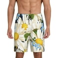 thumbnail image 1 of Kdxio Bees Collecting Nectar Print Mens Sleep Shorts Bottoms Soft Comfy Pajama Wear Pants with Drawstring Pockets, 1 of 7