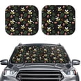 thumbnail image 1 of Kdxio Bees Print 2-Piece Sun Shade Front Windshield - Foldable Car Front Window Sunshades For Most Sedans Suv Truck, 1 of 6