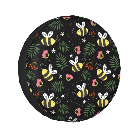 Kdxio Bees for Tire Cover Wheel Protectors Tyre Covers Weatherproof Wheel Covers Universal Fit for Trailer Rv SUV Truck Camper Travel Trailers 17 inch