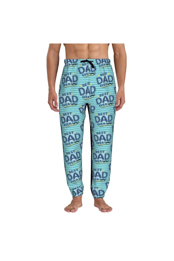 Best Dad Ever Pattern Joggers,Sweatpants for Men with Pockets-Small