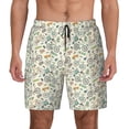 thumbnail image 1 of Kdxio Bicycles And Boards Print Men's Swim Trunks with Compression Liner 7 Inch Inseam Quick Dry Swim Shorts, 1 of 5