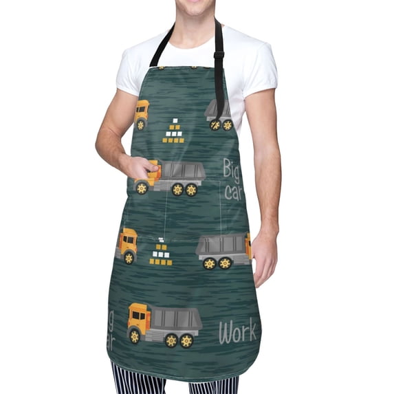 Kdxio Big Machine Apron with Pockets Adjustable Kitchen Aprons for Men Women Waterproof Aprons for Cooking,Drawing,Crafting, Baking Household Cleaning