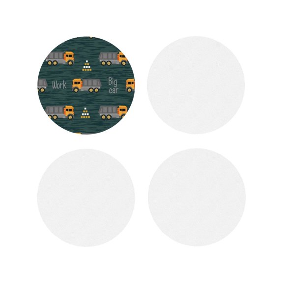 Kdxio Big Machine Funny Coasters,4 Pcs Leather Coasters,Housewarming Gifts,Protect Furniture From Water Marks Scratch And Damage