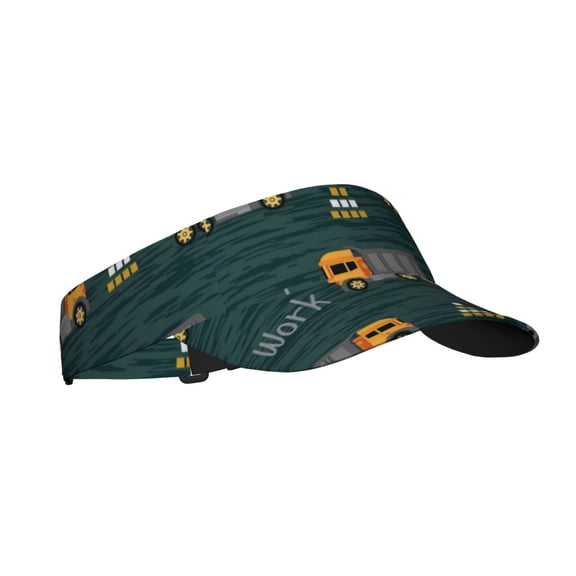 Kdxio Big Machine Print Sun Visor Hat Golf Visor Adjustable Velcro Outdoor Sports Cap For Men Women