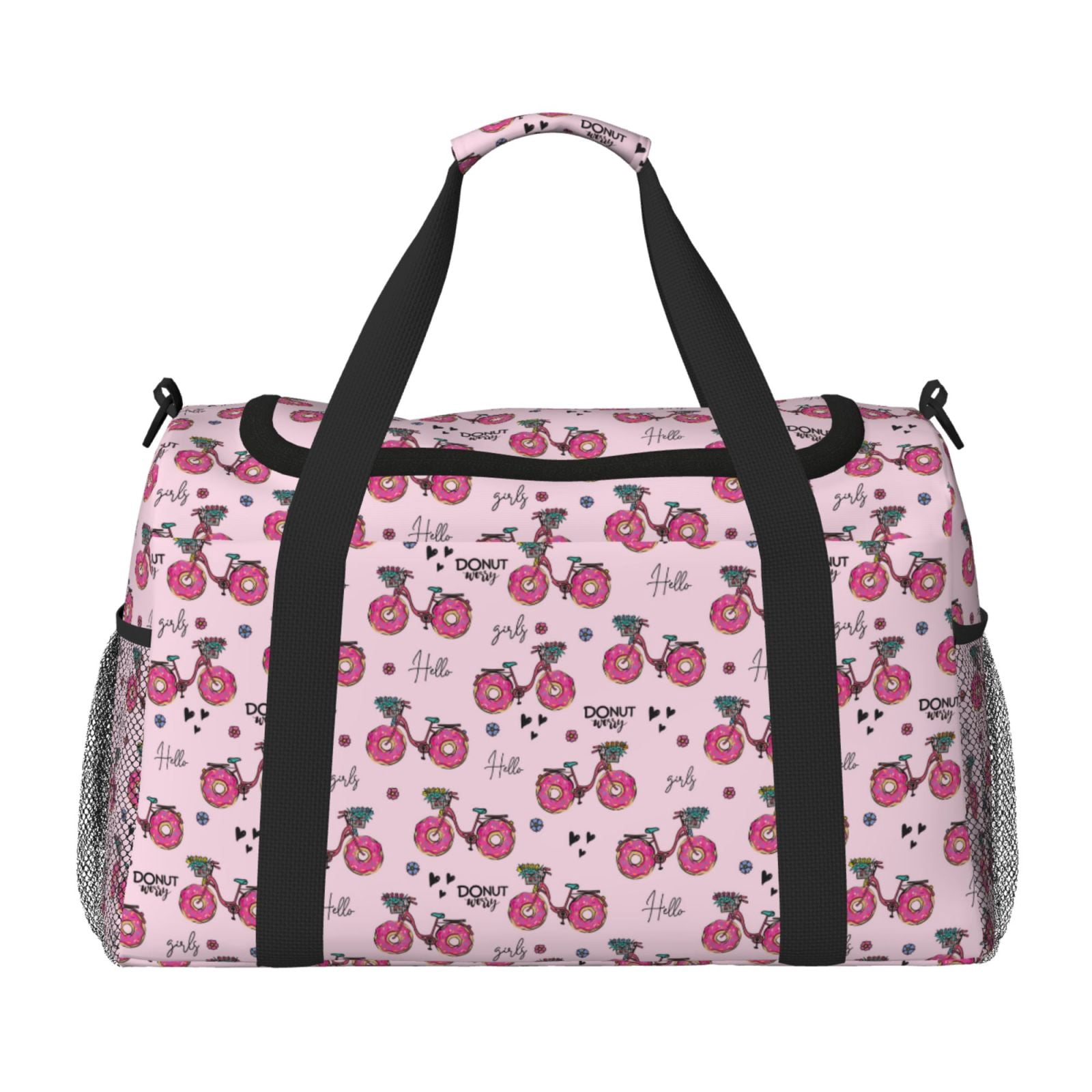 Kdxio Bike with Donut Wheels Travel Duffel Bag Gym Bag Weekender Travel Bag Gym Bag for Women &Men Airplane Travel Essentials for Flying