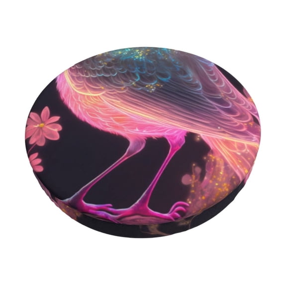 Kdxio Bird 1 Print Stool Covers Round,Stretch Round Bar Stool Covers Washable Bar Stool Cushion Slipcover for 12-15 Inch Chair