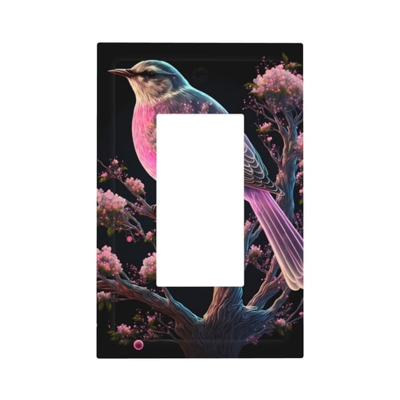 Kdxio Bird 2 Decorator Light Switch or Receptacle Outlet Wall Plate Decorator Wall Plate Child Safe Outlet Cover-Style U