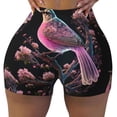 thumbnail image 1 of Kdxio Bird 2 Print Workout Shorts for Women Seamless Soft Smooth Gym Yoga Scrunch Active Shorts, 1 of 5
