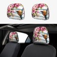 thumbnail image 1 of Kdxio Bird and Floral Pattern Print 2 Piece Car Head Rest Covers Set Auto Front/Rear Seats Headrest Cover Universal Fit Most Cars,Sedan, SUV, 1 of 9