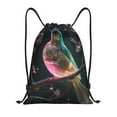 thumbnail image 1 of Kdxio Bird5 Print Drawstring Backpack Bag,Waterproof Draw String Back Sack, Gym Drawstring Bags Swim Bag For Unisex, 1 of 1