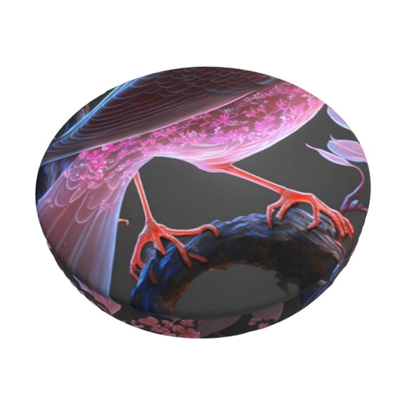 Kdxio Bird6 Print Stool Covers Round,Stretch Round Bar Stool Covers Washable Bar Stool Cushion Slipcover for 12-15 Inch Chair