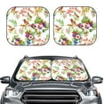 thumbnail image 1 of Kdxio Birds And Flowers Print 2-Piece Sun Shade Front Windshield - Foldable Car Front Window Sunshades For Most Sedans Suv Truck, 1 of 6