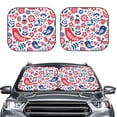 thumbnail image 1 of Kdxio Birds Flowers Print 2-Piece Sun Shade Front Windshield - Foldable Car Front Window Sunshades For Most Sedans Suv Truck, 1 of 6