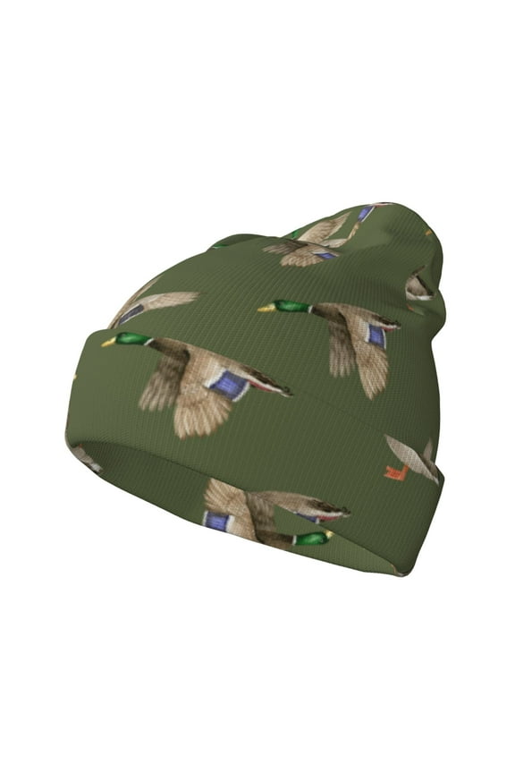 Birds Wild Ducks Winter Beanie for Men Women Beanie Knit Hat Cuffed Cap Beanie Knit Chunky Snow Cap