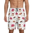 thumbnail image 1 of Kdxio Birthday Cake Print Mens Sleep Shorts Bottoms Soft Comfy Pajama Wear Pants with Drawstring Pockets, 1 of 7