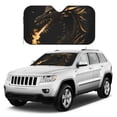thumbnail image 1 of Kdxio Black And Gold Fire Dragon Print Windshield Sun Shade, Foldable Sun Blocker for Car,Truck,SUV Automotive Interior Sun Protection,Reflective Shade for Front Windshield(Small), 1 of 6
