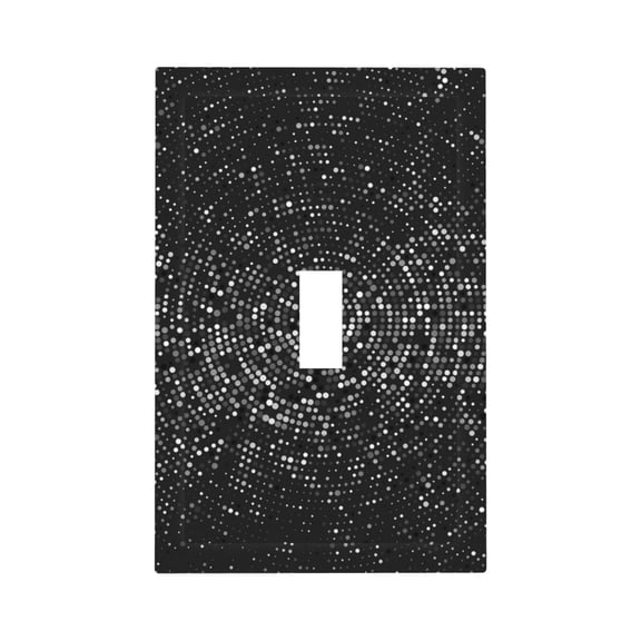 Kdxio Black And White Dotted Decorator Light Switch or Receptacle Outlet Wall Plate Decorator Wall Plate Child Safe Outlet Cover-Style T